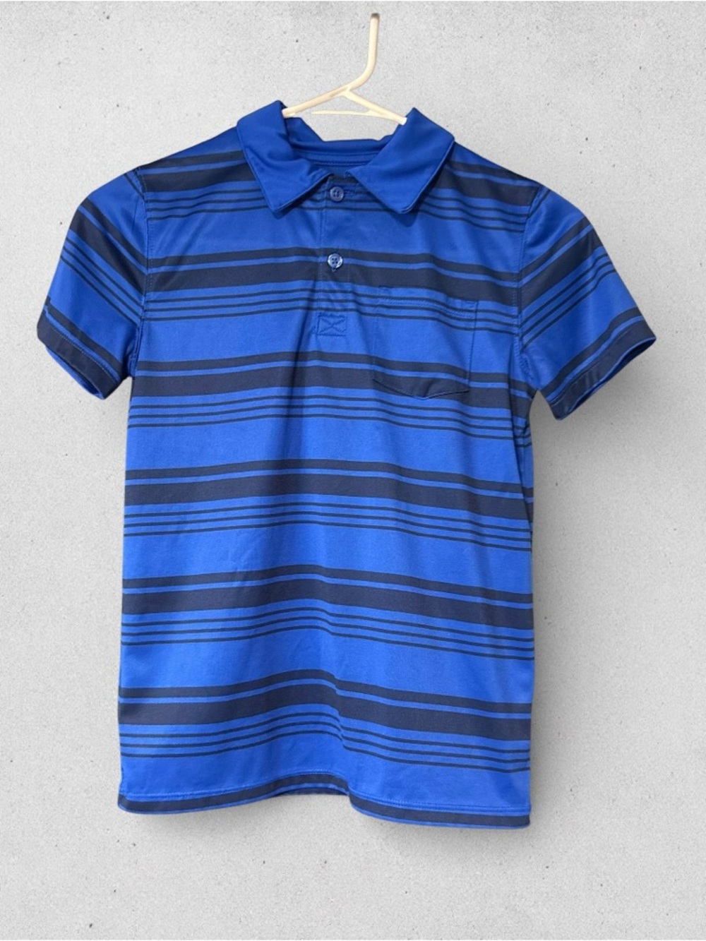 Cat & Jack Blue and Navy Striped Polo